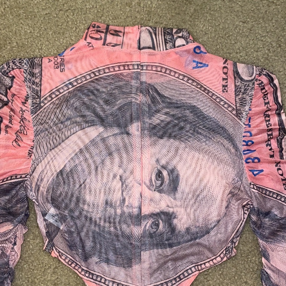 Pink Mesh Money Pant Set - Picture 9 of 9